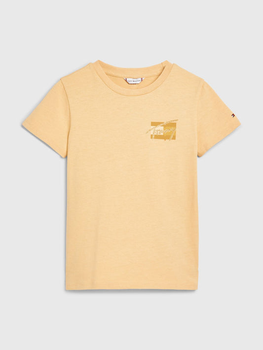 Camiseta Para Niña Amarilla Con Firma Sensorial - Adaptive