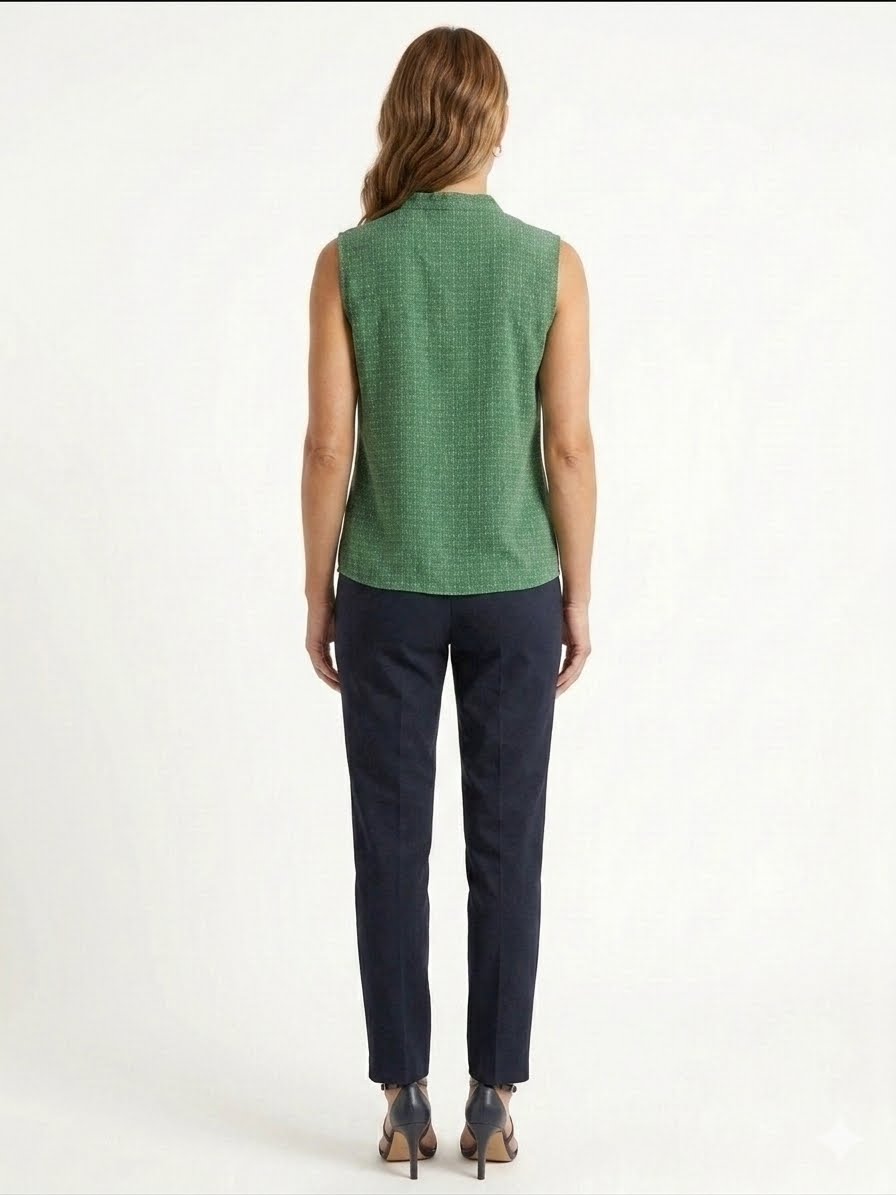 Jules & Leopold sleeveless blouse in green