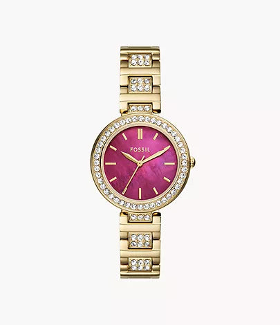 Fossil Karli Three-Hand Gold-Tone Stainless Steel Watch