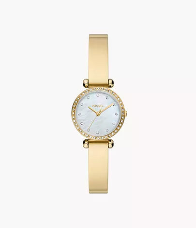 Fossil Tillie Mini Three-Hand Gold-Tone Stainless Steel Watch