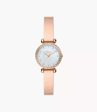Fossil Tillie Mini Three-Hand Rose Gold-Tone Stainless Steel Watch