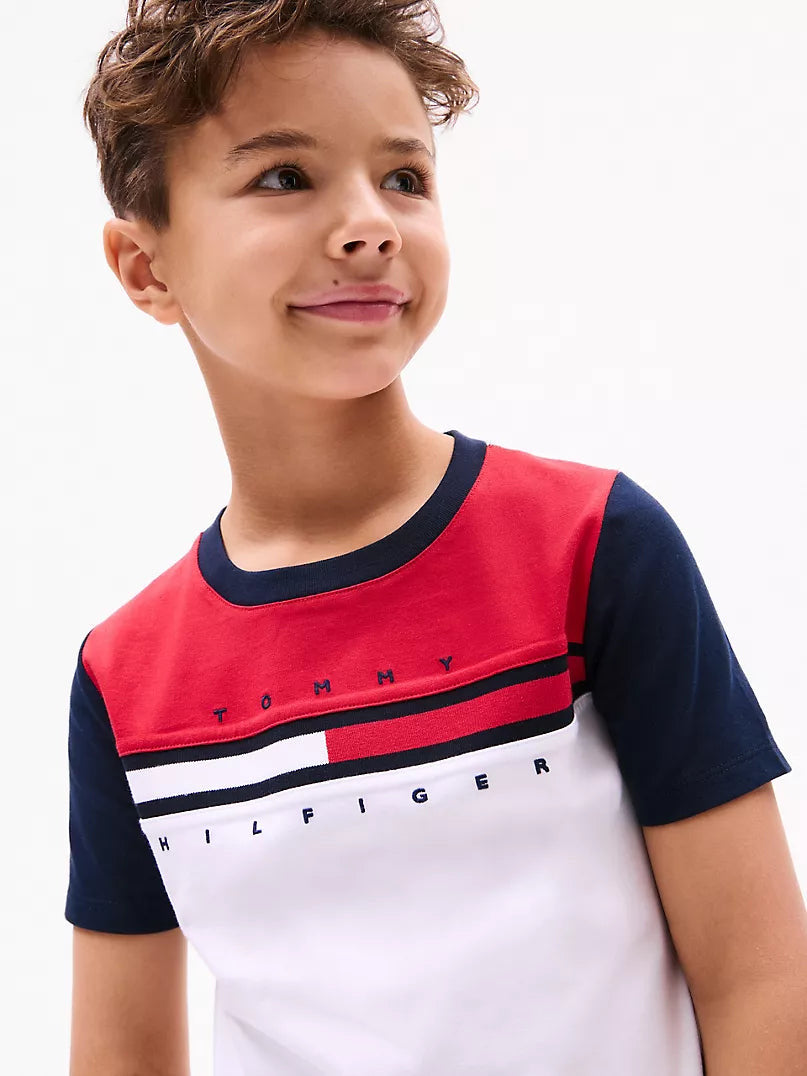 Tommy Hilfiger Kids' Colorblock Flag Stripe T-Shirt