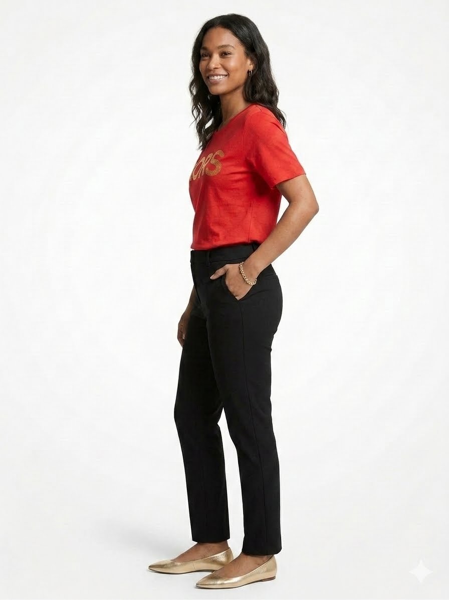 MICHAEL KORS-Basic round neck t-shirt for women