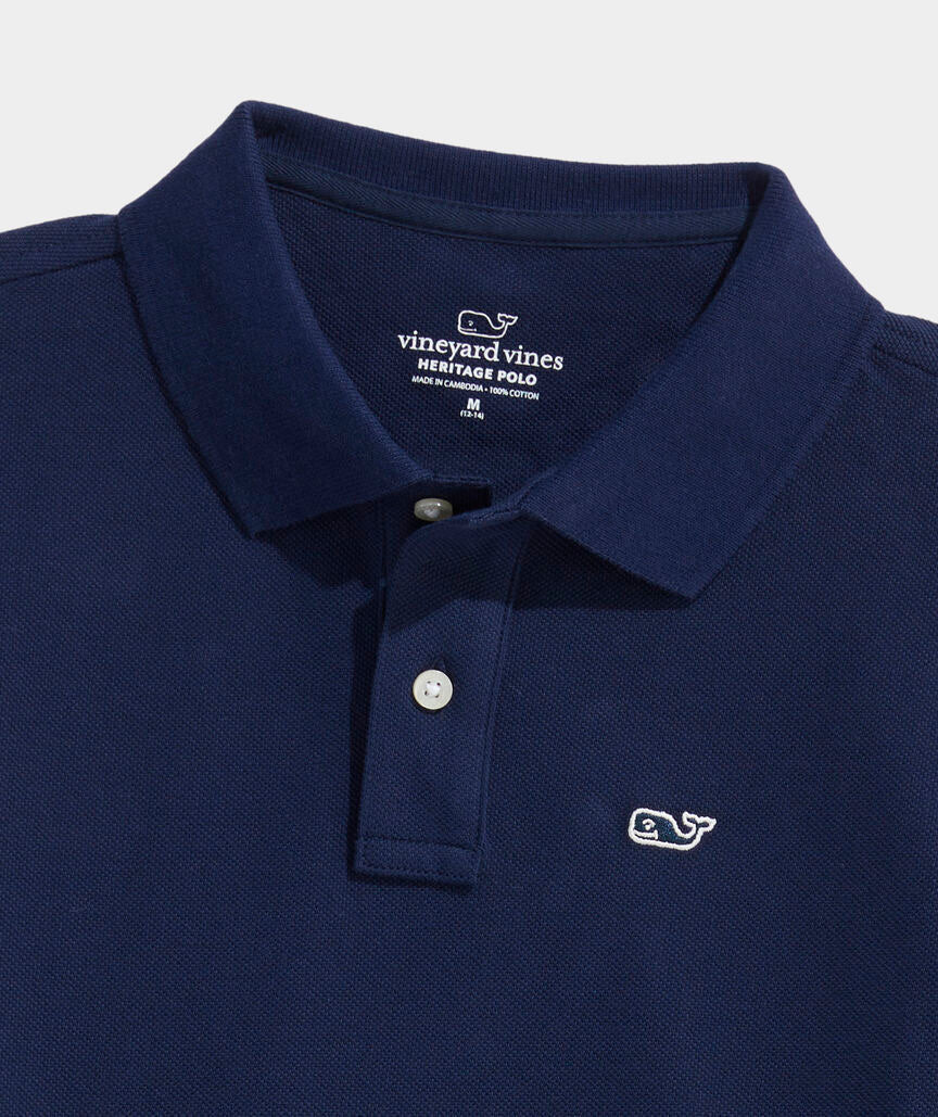 Vineyard Vines Boys' Heritage Pique Polo