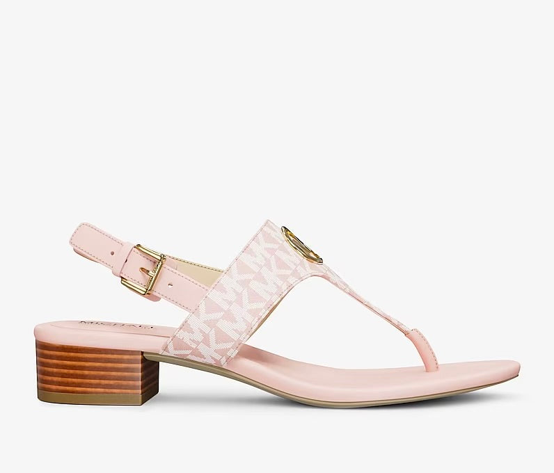 Michael Kors Hannah T-strip sandal with brand logo womens