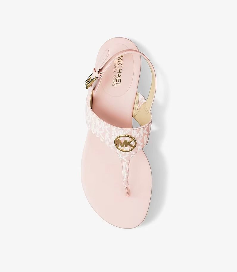 Michael Kors Hannah T-strip sandal with brand logo womens
