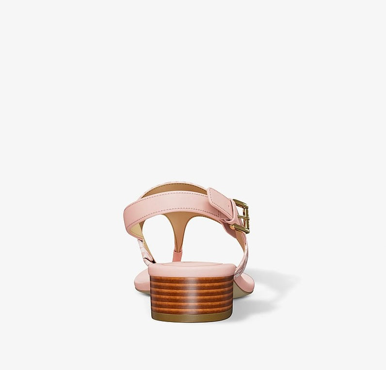 Michael Kors Hannah T-strip sandal with brand logo womens