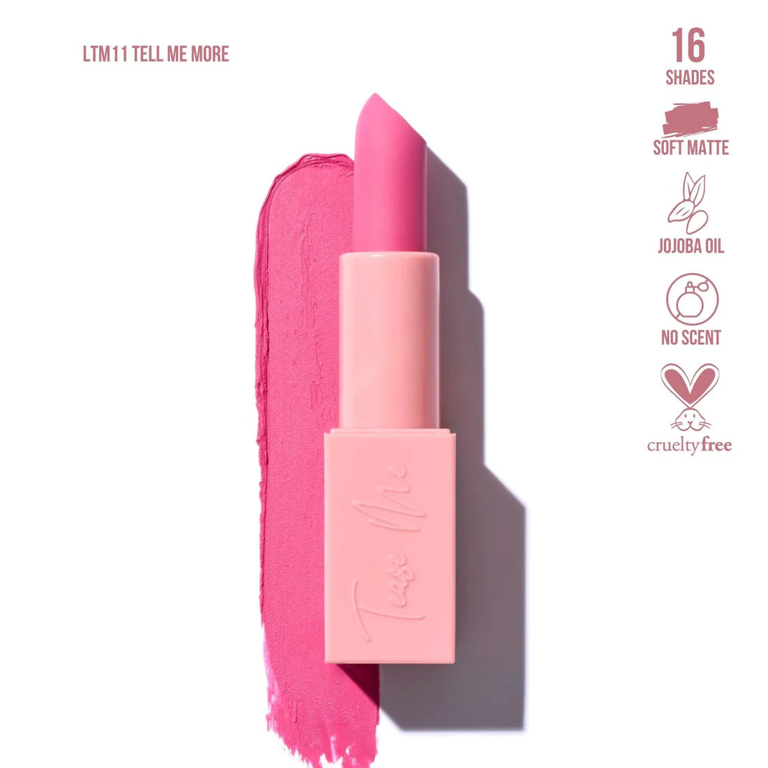 Beauty Creations Tease Me Soft Matte Lipstick