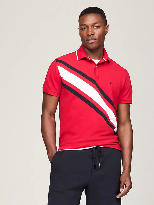 Tommy Hilfiger Regular Fit Banner Stripe Polo