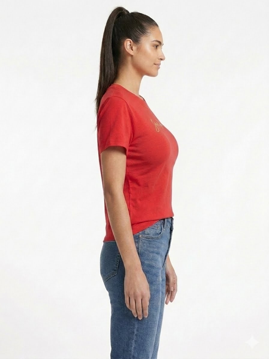 DKNY red sports t-shirt for women