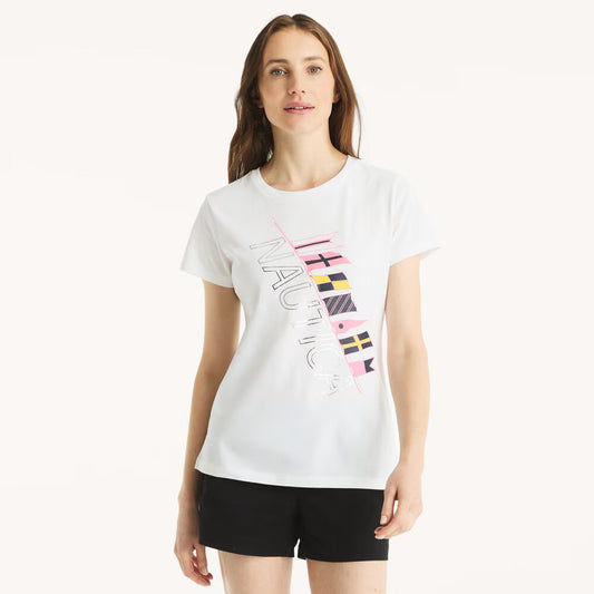 Nautica flag logo foil graphic t-shirt Women’s