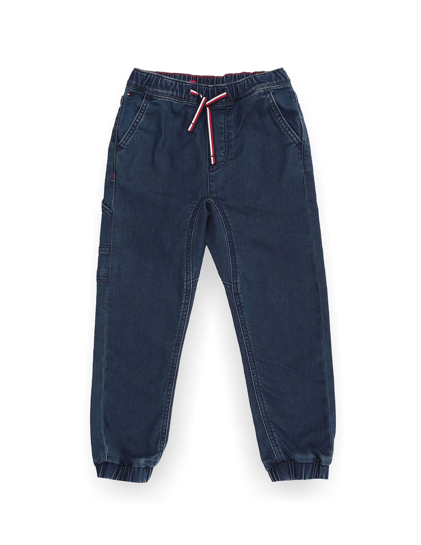 Tommy Hilfiger Boy's Adaptive Denim Joggers With Pull-up Loops