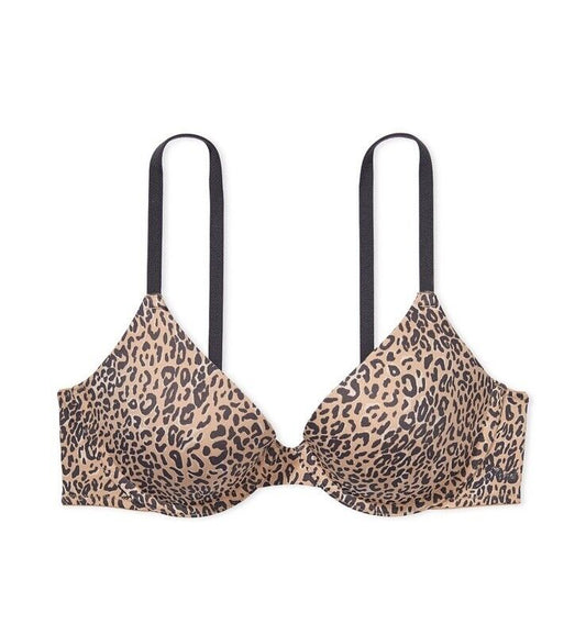 PINK Victoria's Secret Leopard Print Everywhere Lightly Lined T Shirt Bra 38B