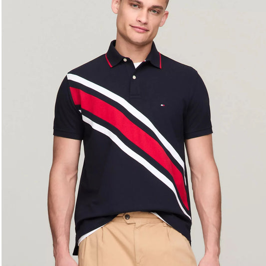 Tommy Hilfiger Regular Fit Banner Stripe Polo