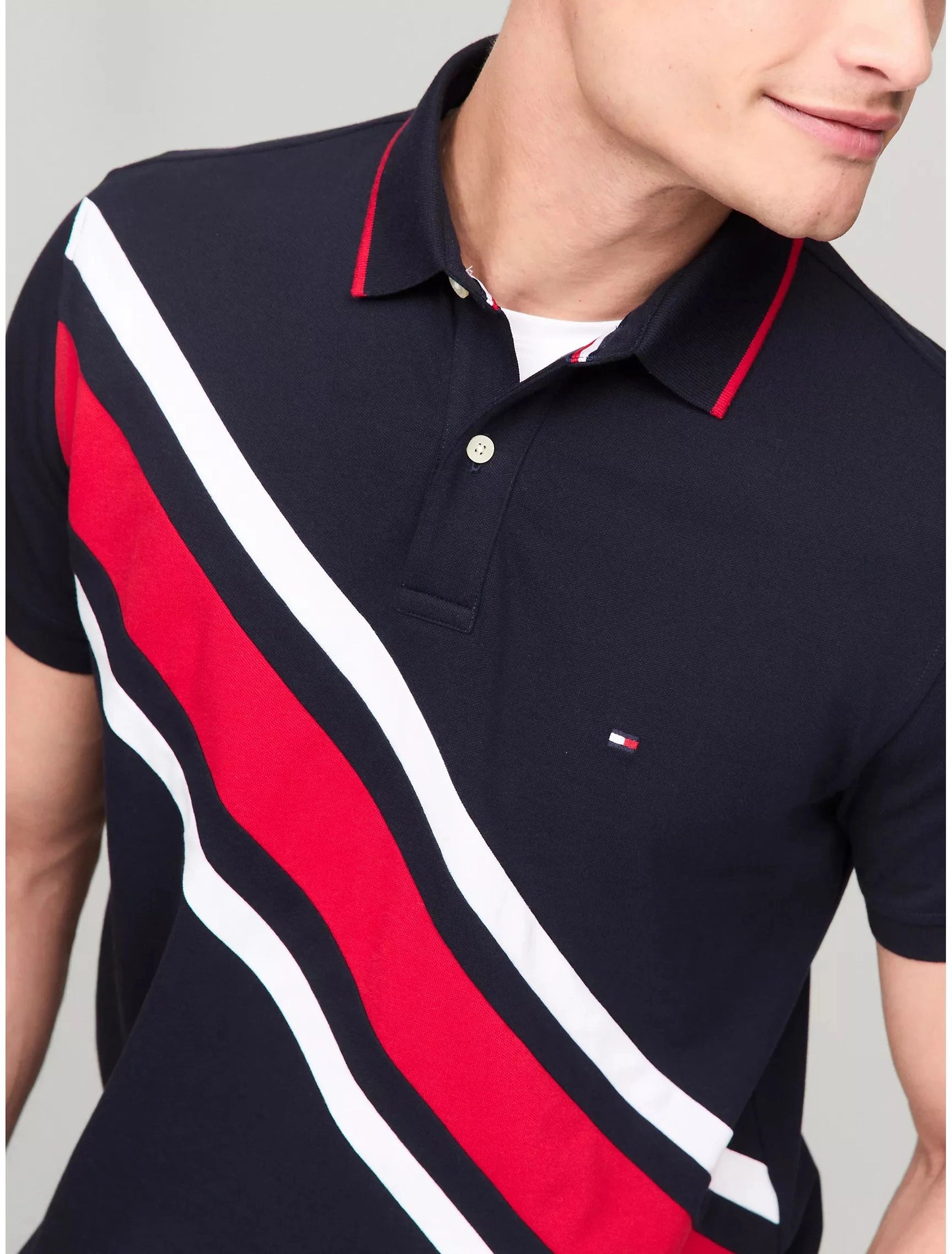 Tommy Hilfiger Regular Fit Banner Stripe Polo