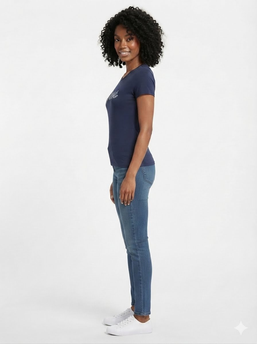 Guess women's t-shirt in navy blue