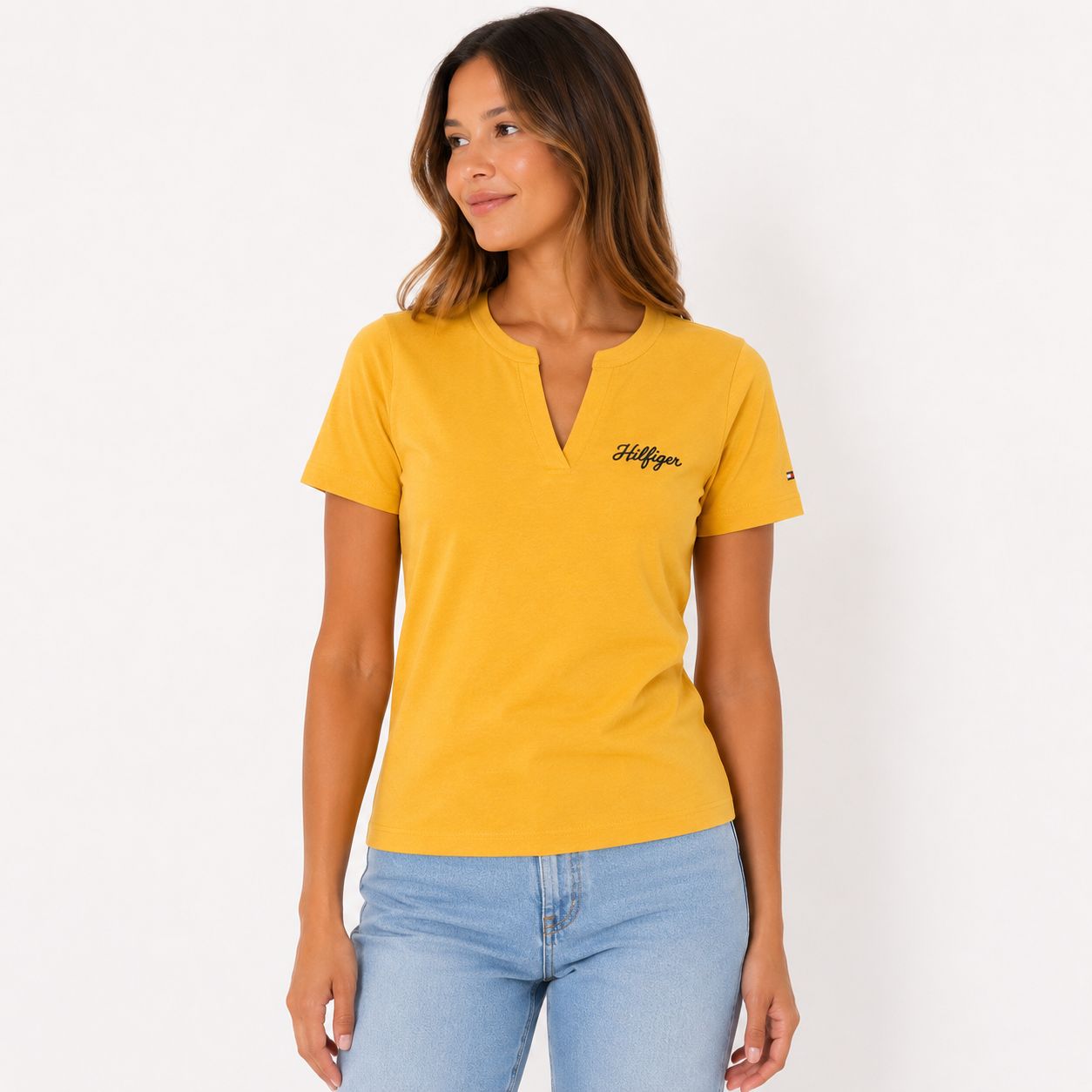 Tommy Hilfiger Women's Split-Neck T-Shirt