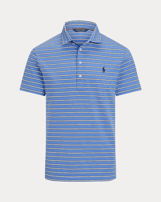 Ralph Lauren Men's Custom Fit Striped Mesh Cotton Polo Shirt