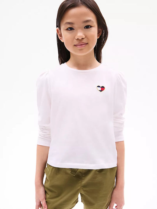 Tommy Hilfiger-Kids' Puff-Shoulder T-Shirt