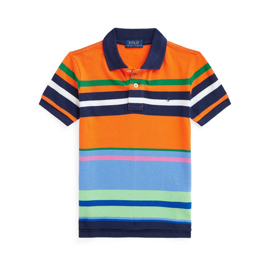 Ralph Lauren Big Boys Striped Cotton Mesh Polo Shirt