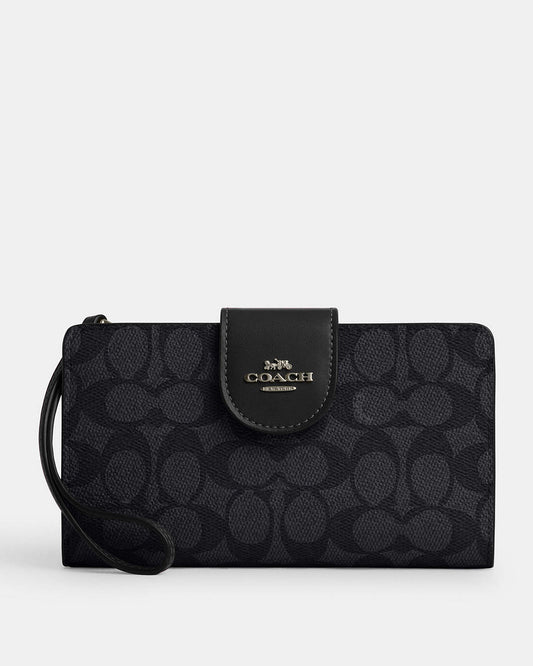 Coach Phone Wallet In Colorblock Signature Canvas