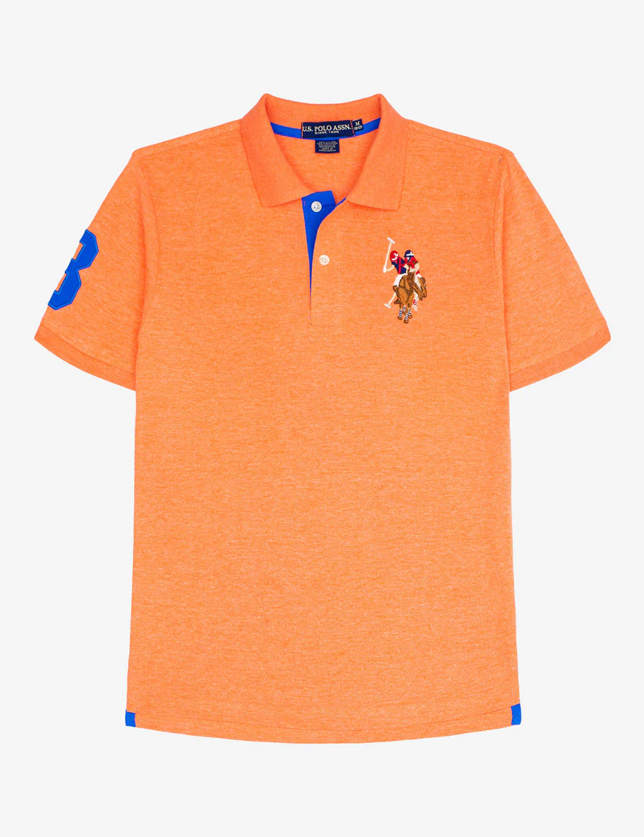 US Polo Assn Boys Color Block Big Logo Polo