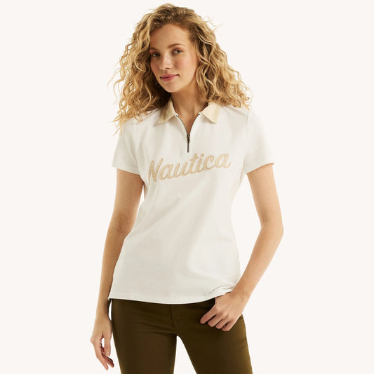 Nautica Zip-Up Polo