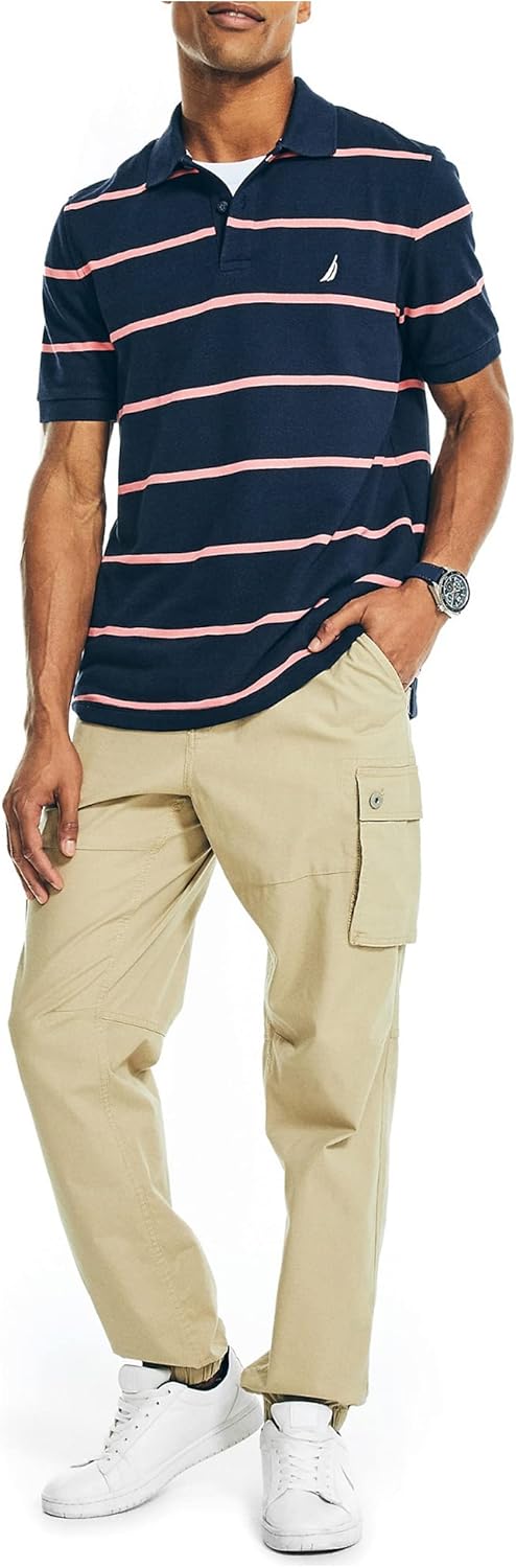 Nautica Classic Fit Striped Deck Polo