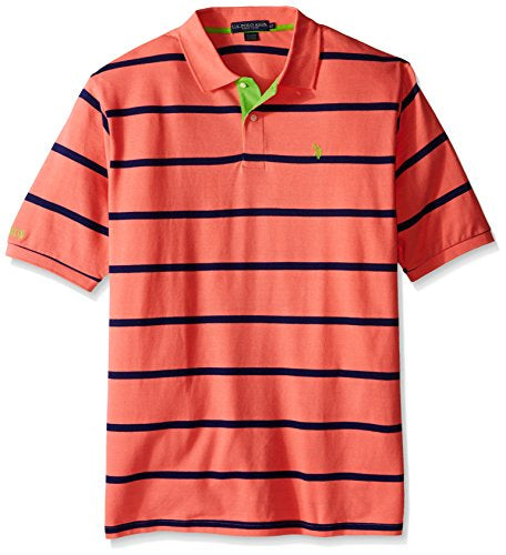 U.S. Polo Assn. Men's Big & Tall Striped Pique Polo Shirt