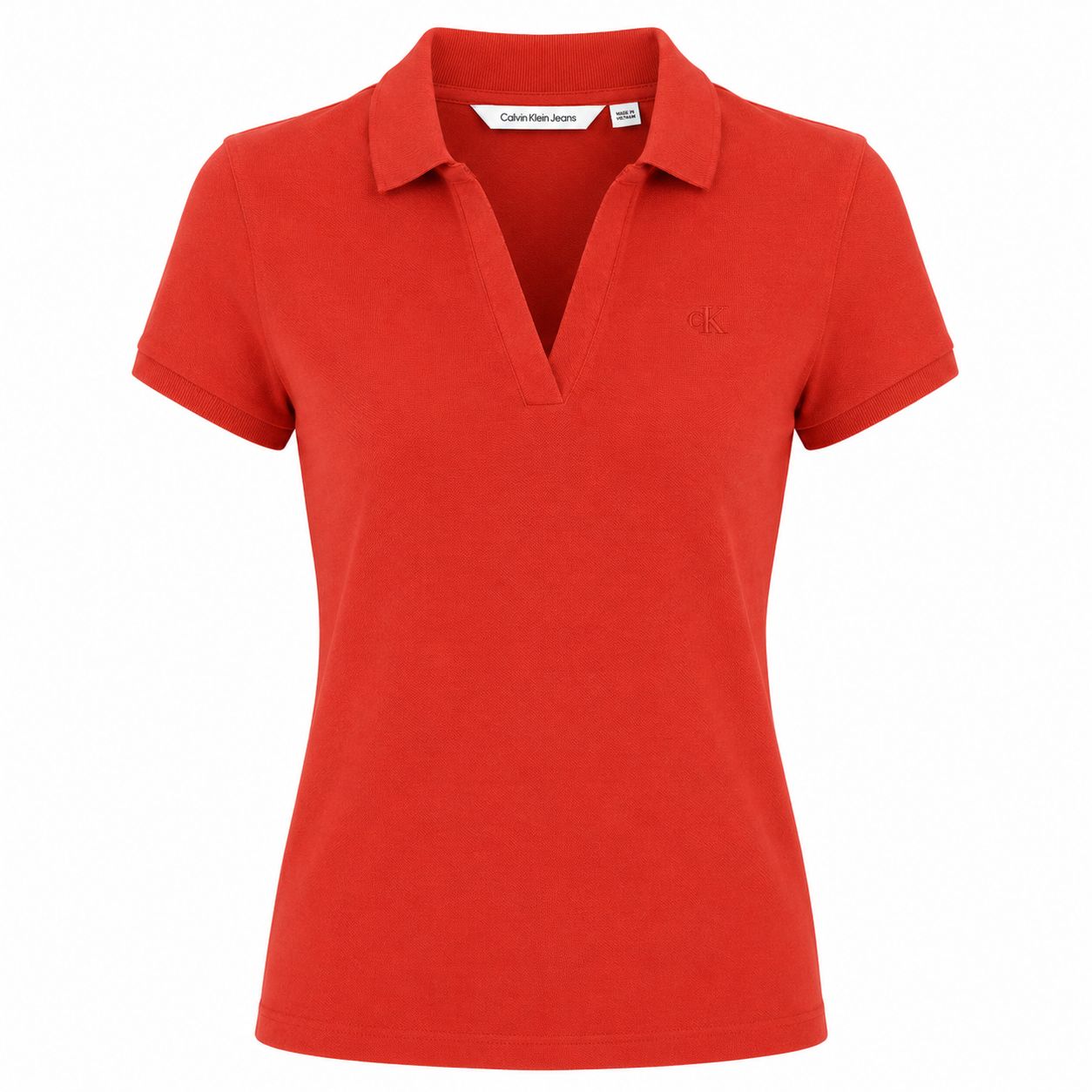 Calvin Klein Jeans red polo shirt for women