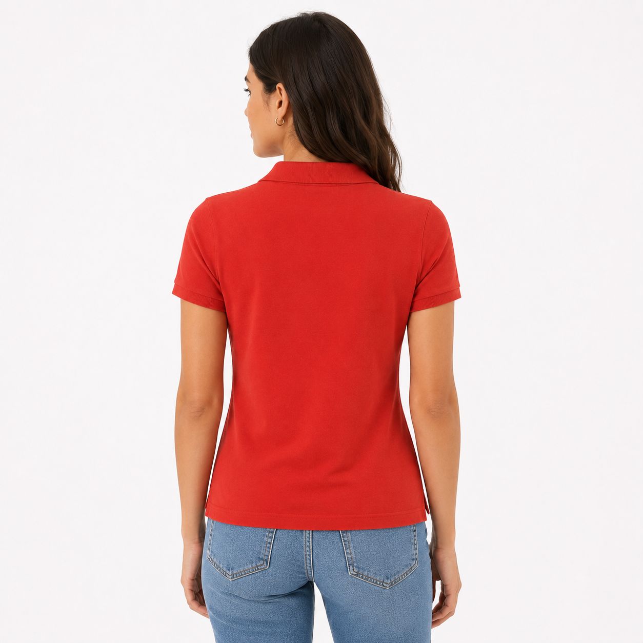 Calvin Klein Jeans red polo shirt for women