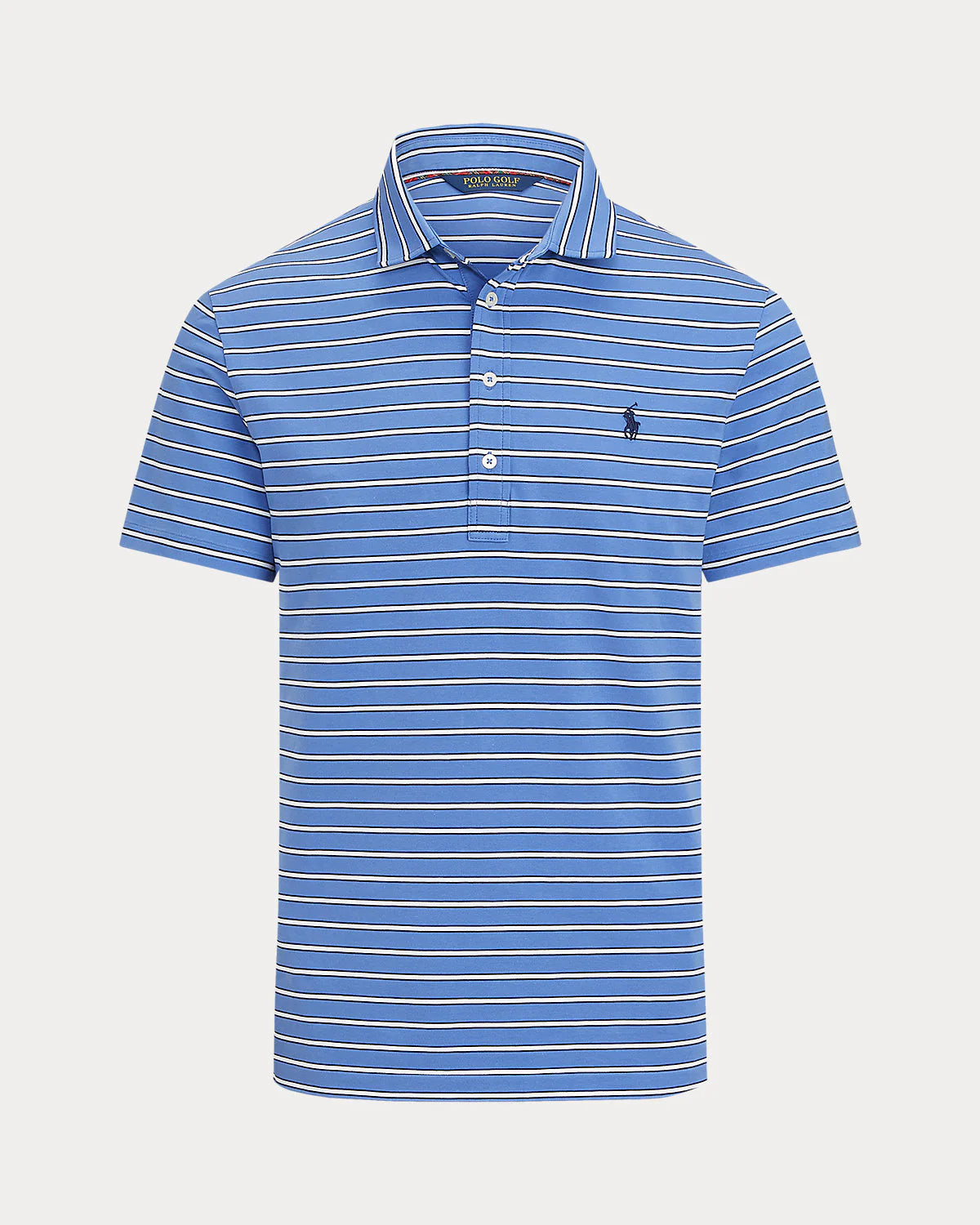 Ralph Lauren Men's Custom Fit Striped Mesh Cotton Polo Shirt