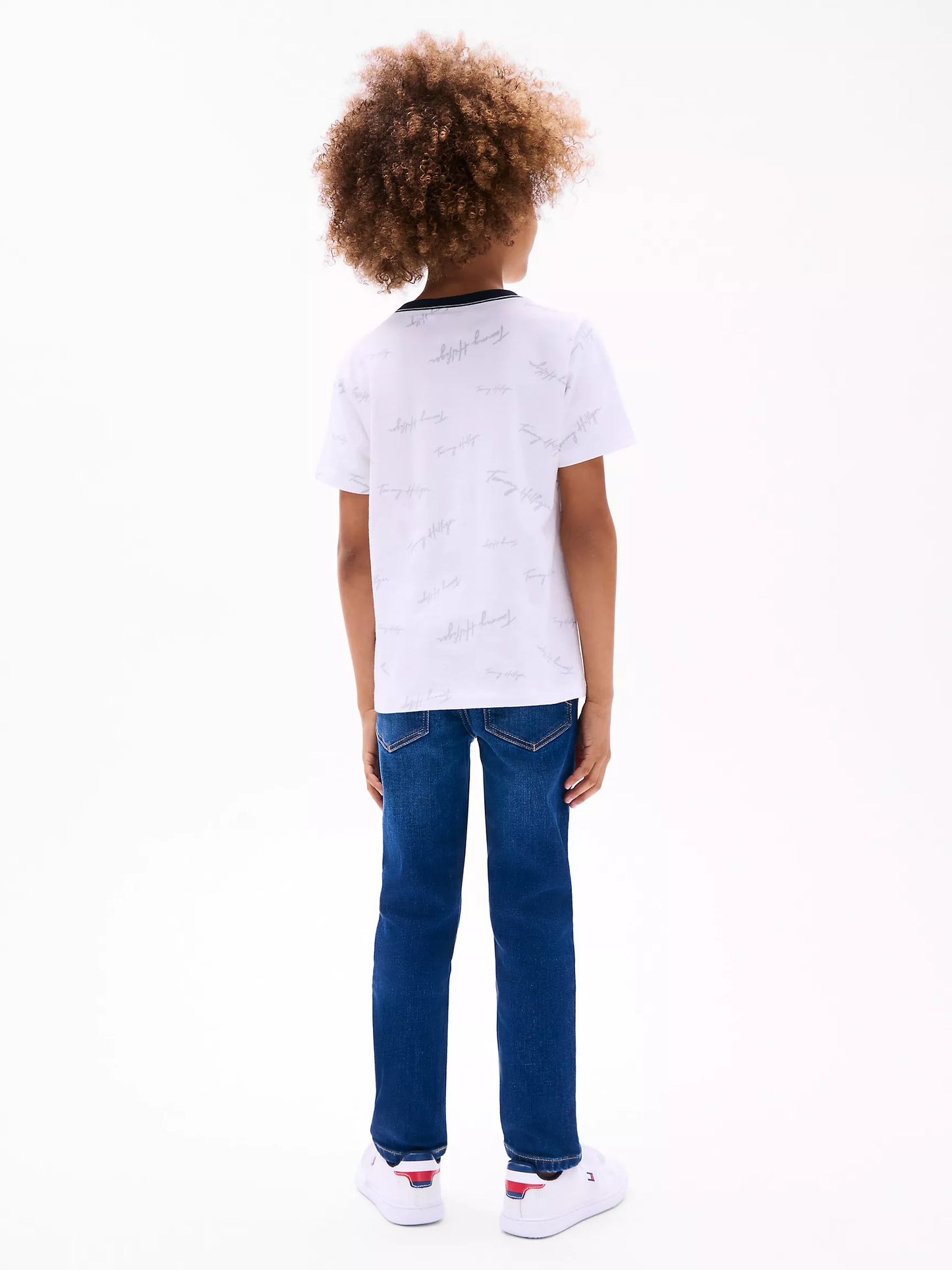 Tommy Hilfiger Kids' Signature Flag Stripe Logo T-Shirt