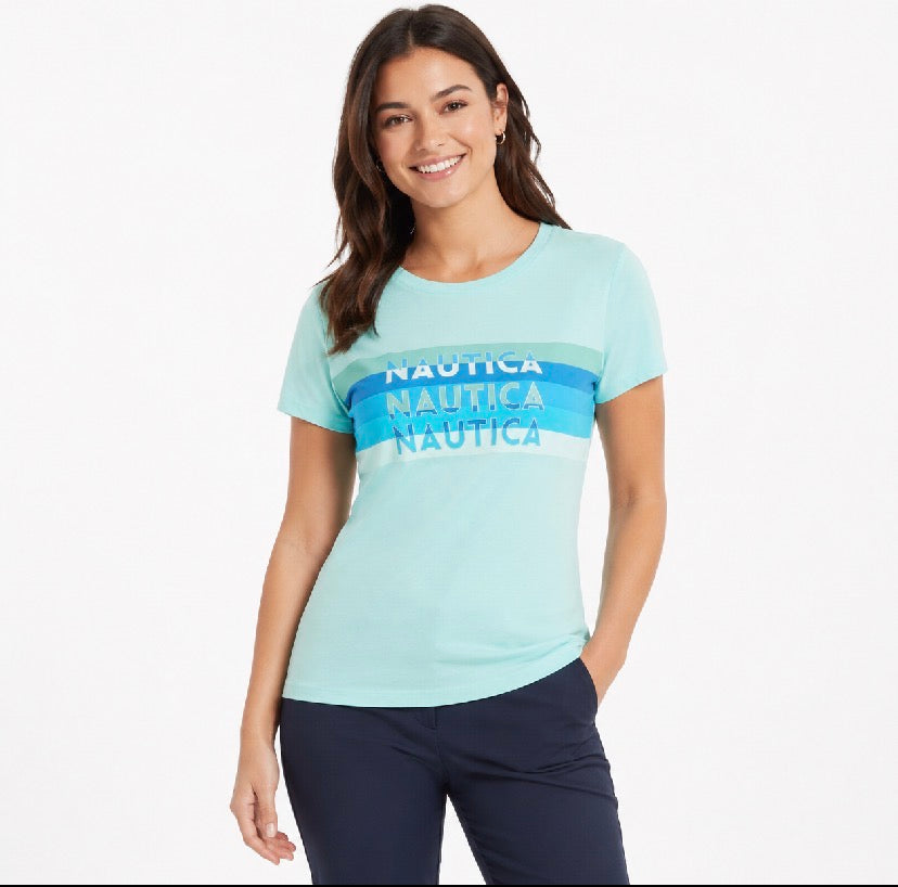 Nautica Women's Open-Front Captain's Jacket in Night Sky T-Shirt