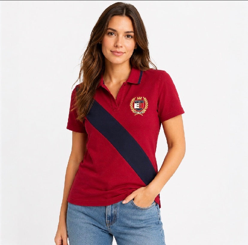 Tommy Hilfiger Banner Stripe Stretch-Cotton Polo