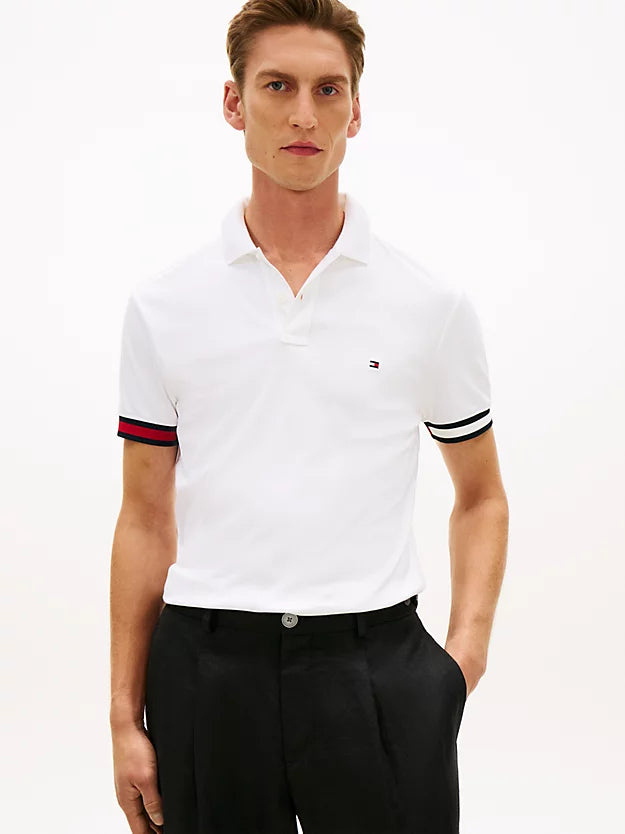 Tommy Hilfiger Slim Fit interlock knit Tipped Polo Shirt