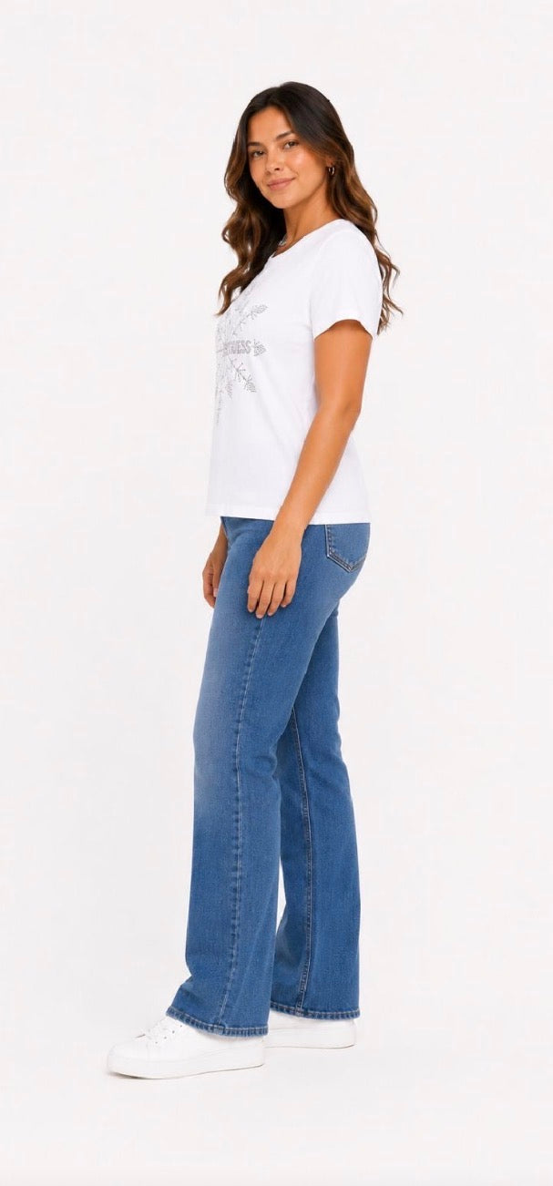 GUESS white short-sleeved t-shirt