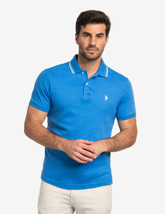U.S POLO ASSN- Slim Fit Tipoed Interlock Polo Shirt