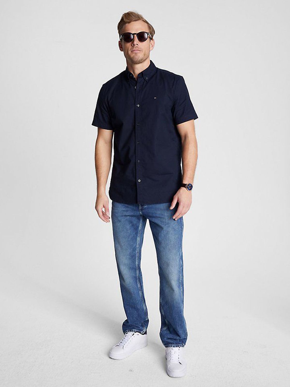 Tommy Hilfiger-CAMISA OXFORD DE CORTE REGULAR