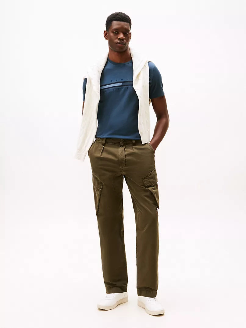 Tommy Hilfiger-Tonal Flag Logo T-Shirt