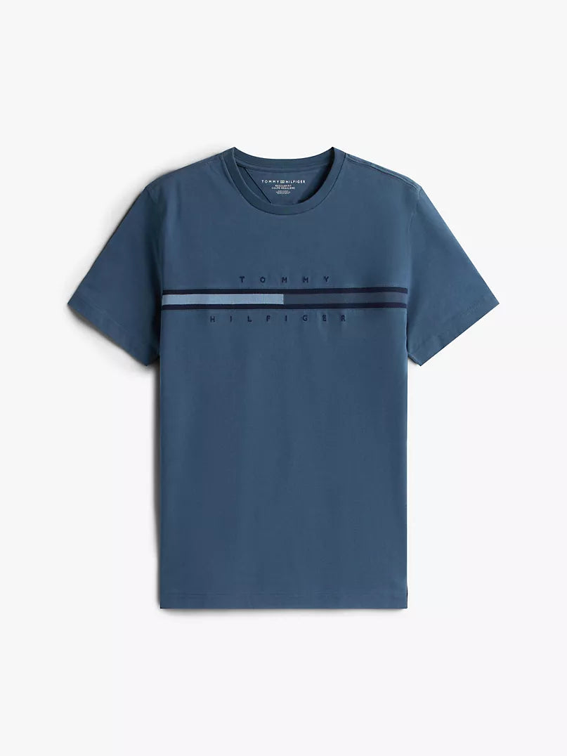 Tommy Hilfiger-Tonal Flag Logo T-Shirt