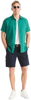 Nautica Men's Sustainably Crafted Linen Short-Sleeve Shirt