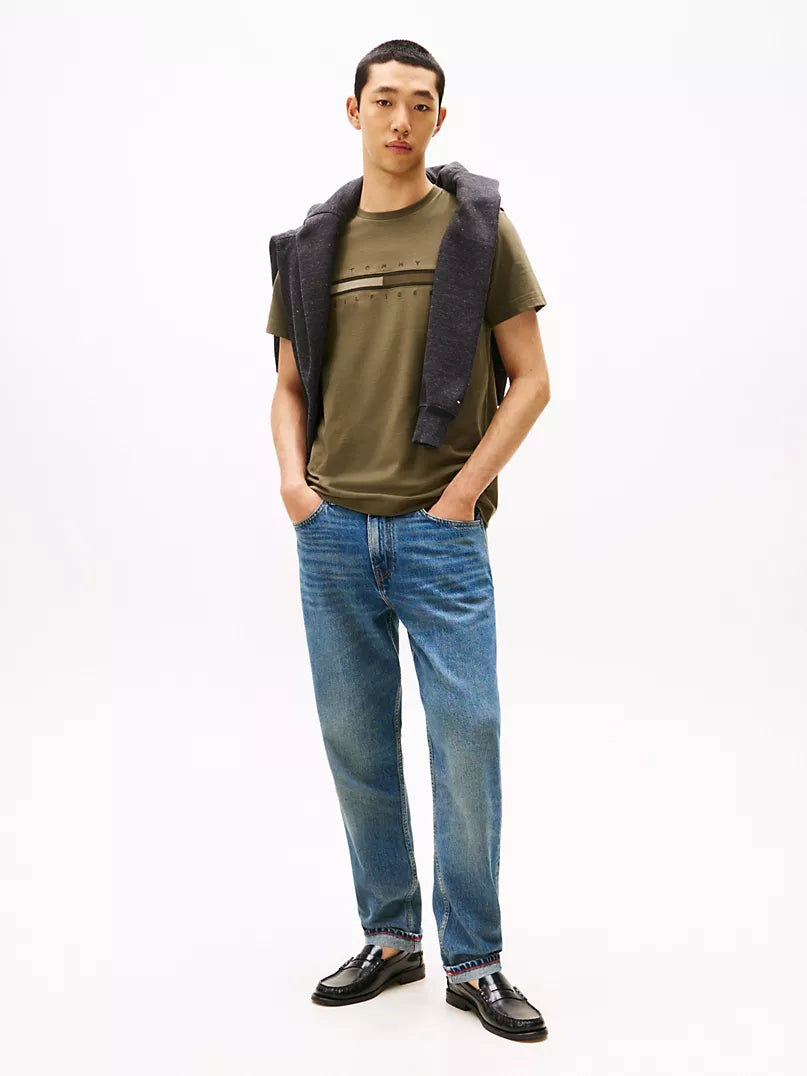 Tommy Hilfiger-Tonal Flag Logo T-Shirt