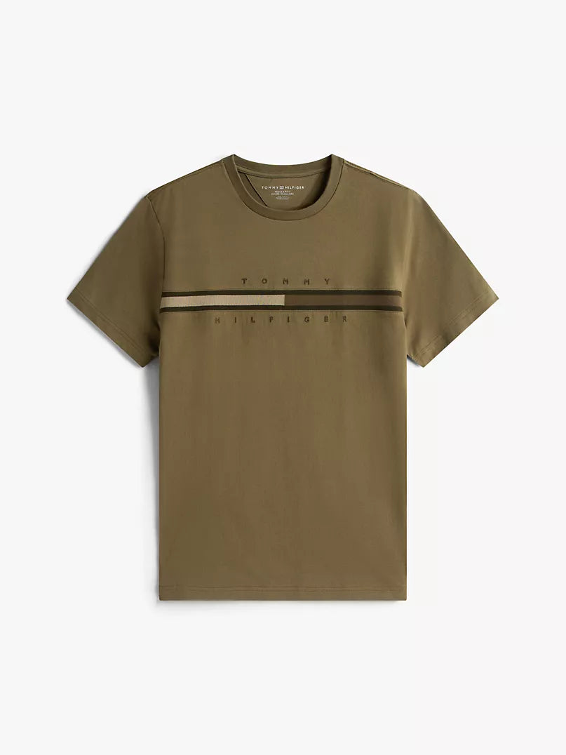 Tommy Hilfiger-Tonal Flag Logo T-Shirt