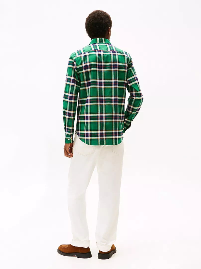 Tommy Hilfiger-Regular Fit Plaid Stretch Oxford Shirt