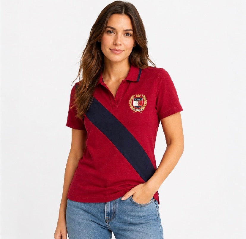 TOMMY HILFIGER -Banner Stripe Stretch-Cotton Polo