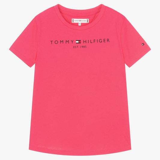 Tommy Hilfiger Teen Girls Pink Logo T-Shirt