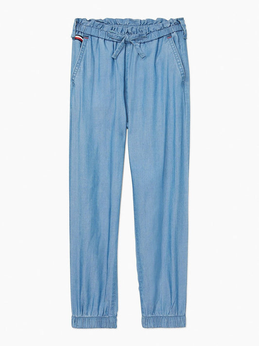 Tommy Hilfiger-Joggers Adaptive De Chambray Niña Azul Tommy Hilfiger