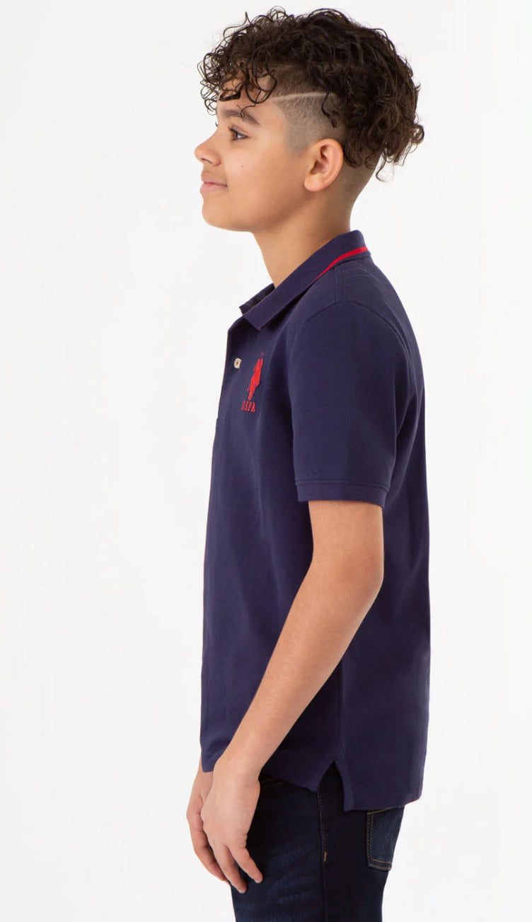 US Polo Assn Boys Pique Solid Polo Shirt