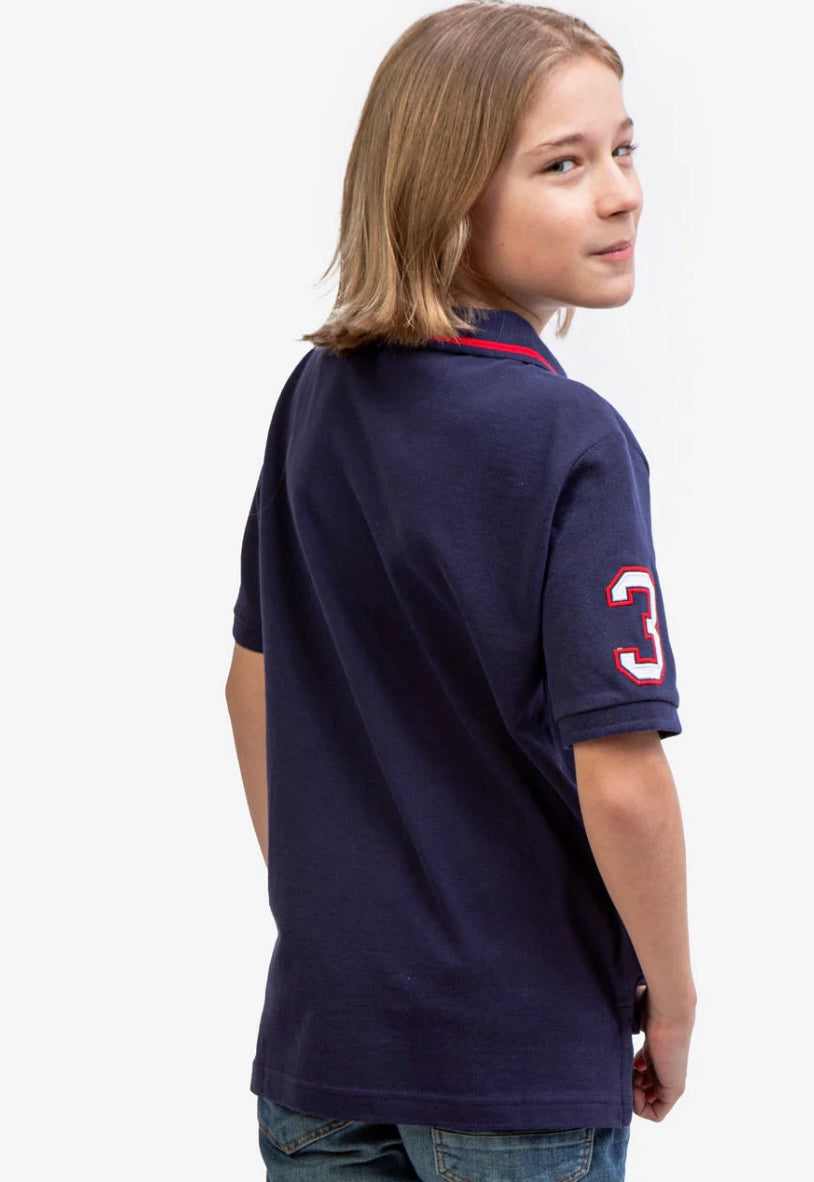 US Polo Assn Boys Pique Solid Polo Shirt